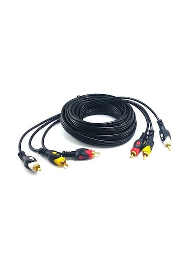 Swat 3Rca 3Rca Görüntü ve Ses Kablosu 5 Metre Gold Seri
