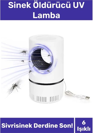 Premium Sessiz Yükseltmiş Güç 6 Uv Işık Elektrikli Uv Sinek Sivrisinek Haşere Öldürücü Lamba