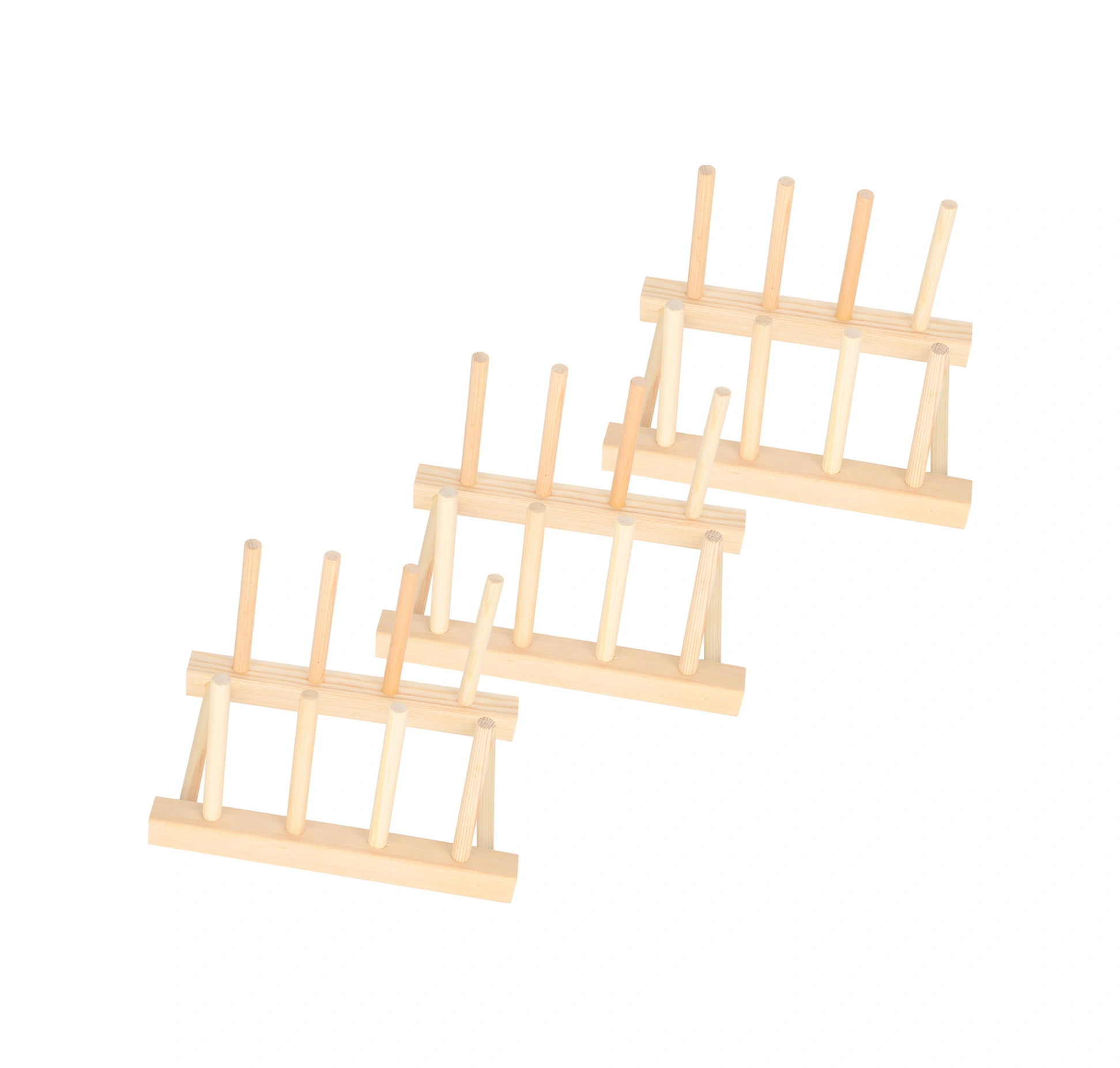 Wezone Ahşap Katlanabilir Tabak, Kitap Ve Gereç Depolama Rafı - Ev Dekorasyonu Ve Organizasyon Aleti 3 Adet Diğer