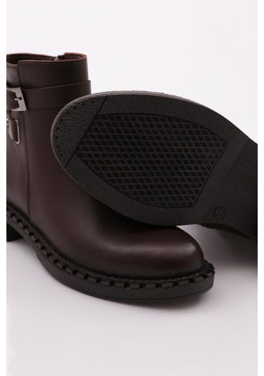 Dgn 050 Kadin Yani Kemerli Klasik Bot 050-2495-R2298 Kahverengi