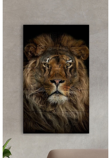 Doğal Taş Tablo - Aslan Tablo- Duvar Dekoru 30x50cm