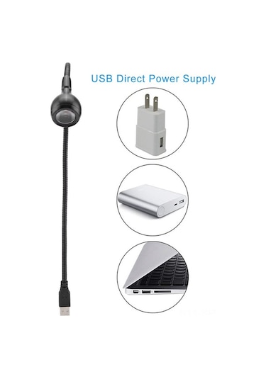 Besthome1 Usb Bağlı Esnek Boyunlu 1w Led Okuma Lambası Siyah+sıcak Beyaz, Göz Dost, Ateş Direnci, Ev/okul/ofis Kullanıma Uygun Diğer