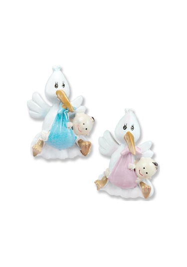 Mutluadim 12 Adet Gagasında Bebek Taşıyan Leylek Biblo