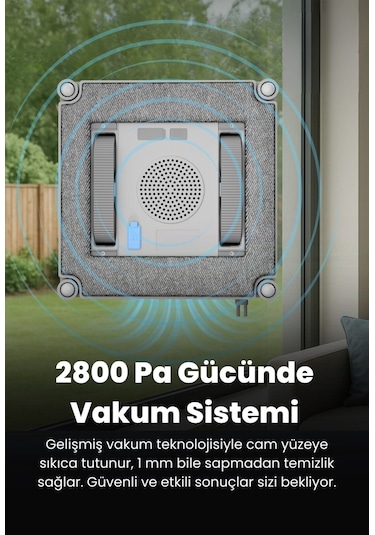 Mieco WA9 Pro Çift Yönlü Su Püskürtmeli Cam Temizleme Robotu (Kumandalı)