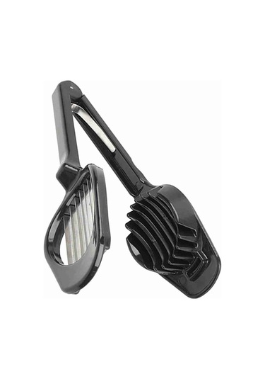 Kosona Siyah Çift Yüzeyli Yumurta Dilimleyici - Hızlı Dilimleme, Wedge Oluşturma, Kaymazsız Tabanlı Mutfak Aracı Diğer