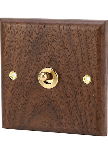 Hfambition El Yapımı Ceviz Ağacı Ve Pirinçten Antika Tarzı Anahtar - 250v Dekoratif Anahtar