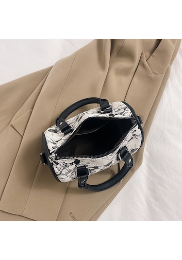 Gotik Kafatası Desenli Boston Çantası