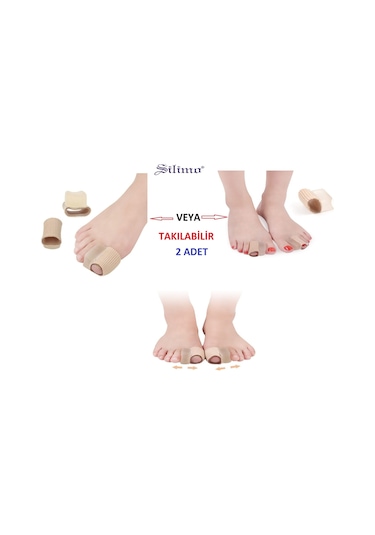 1 Çift Silikon Bunyon Parmak Arası Makara Ayak Parmak Yamulması