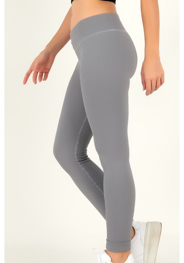 Doremi Seamless Normal Bel Ripli Spor Tayt Antrasit-m/l Çok Renkli