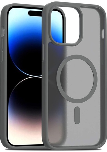 Joko İphone Uyumlu 15 Pro Max Kılıf Jota Seri Magsafe Kapak Gri