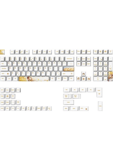 Kalın Pbt Boya Alt Kiraz Tuş Başlıkları 130 Tuşlu Tuş Başlığı Gk61/68/75/84/980/104/108