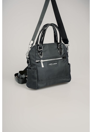 Ççs Kadın 17894 Omuz Ve Sırt Çantası Siyah-bej Siyah - Bej