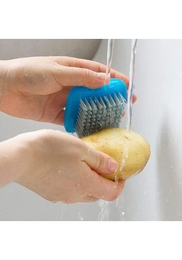 Cc Ggball 3 Parça Meyve Sebze Fırçası, 3 Adet Sebze Fırçaları Meyve Scrubber Esnek Kıllar Scrubber Temizleme Aracı Havuç Meyveler Için Mutfak Fırçası Ev Mutfak