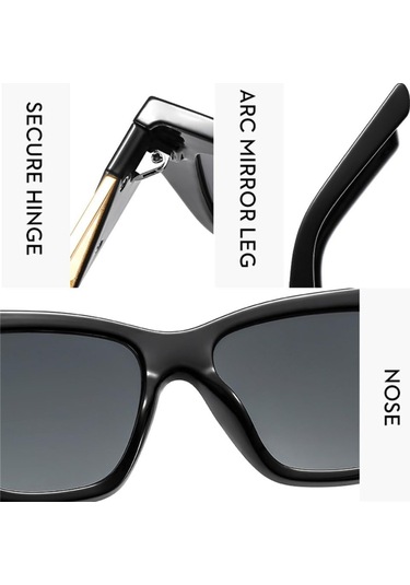 RetroKare Güneş Gözlüğü Kadın Hollow Out Çerçeve Gölge Uv400 Erkek Kontrast Renk Güneş Gözlüğü Siyah Kırmızı