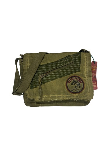 Vintage Küçük Salaş Unisex Günlük Çapraz Postacı Çantası S Boy 26x20cm Haki