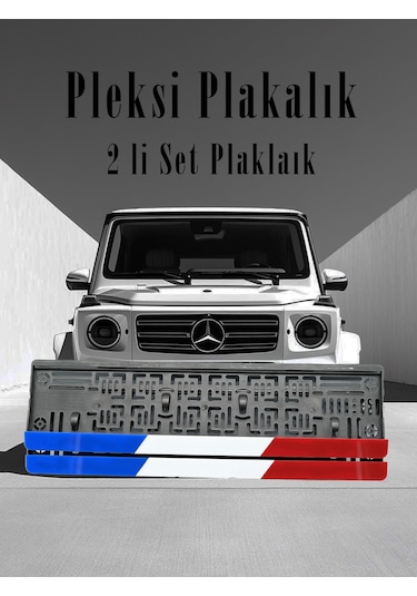 Fransa Bayraklı Plakalık Pleksi
