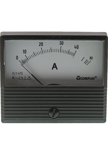 40A Analog Ampermetre - Panel Tipi Ölçü Aleti Kly-T670