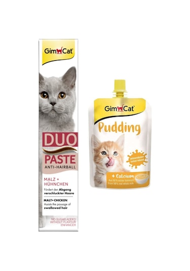 Gimcat Duo Paste Tavuklu Malt Kedi Macunu 50 G + Gimcat Classic Kalsiyum