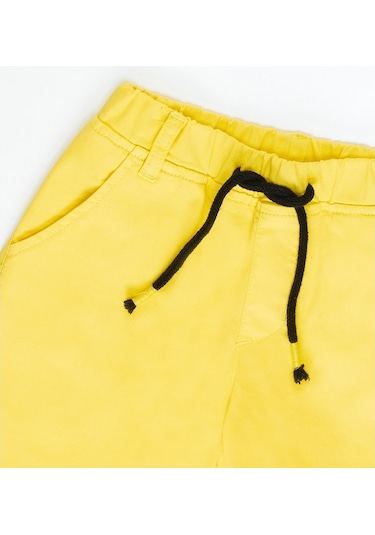 Denokids Mushi Sarı Erkek Çocuk Gabardin Şort Çok Renkli