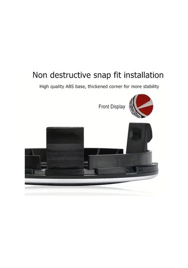 Elmpaly 4 Adet Siyah Kırmızı Mercedes-benz C E S Gla Glc Glk Gl Cls İçin 75 Mm Jant Kapakları Seti