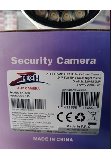 2 Li Kamera Seti Ztech Kişi Ve Araç Algılamalı Sesli