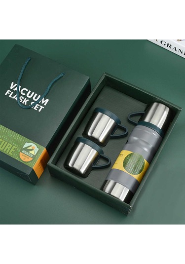 Kapris Çelik 3lü Termos Seti 680 Ml Gri Kap-290 Gri