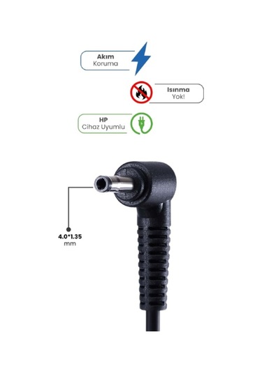 19v 4.74a 4.0 1.35mm 90w Hp İçin Laptop Adaptör