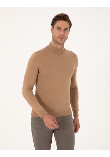 Pierre Cardin Erkek Camel Kazak /triko 50314176-vr015 CAMEL