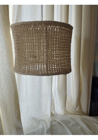 Papyonbebek0 Örgü Abajur - Krem - Organik & El Yapımı - 1 Krem