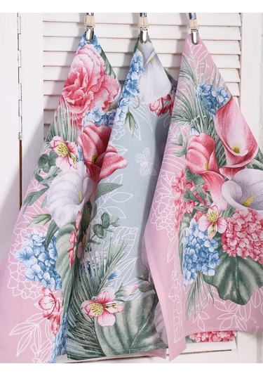 Kuz'kina Hatka 3 Parçalık Mutfak Havlusu Seti 224582756 Pembe