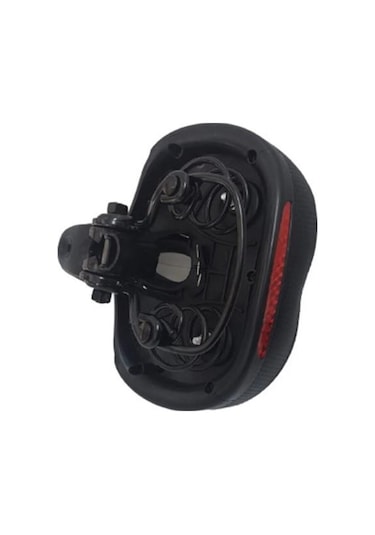 Bisiklet Yaylı Ve Silikon Sele Yumuşak Ve Rahat Bisiklet Koltuğu Siyah - Kırmızı - Beyaz