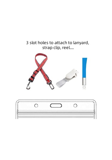 Fosenze Pvc Su Geçirmez Kimlik Kart Koruması, 5 Adet, 3x4 İnç, Şeffaf Kart Kılıfı Diğer