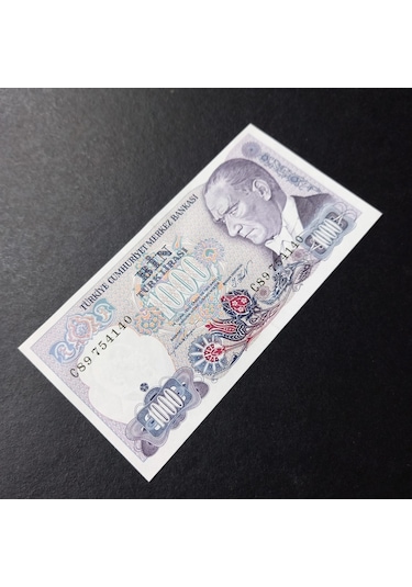 Escoines Koleksiyon 39963676420f8da052 7.emisyon 1.tertip C89serisi 1000türk Lira Ca/çil Kagıt Para