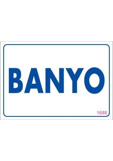 Banyo Uyarı Levhası 17,5x25 Kod:1688 Açık Gri