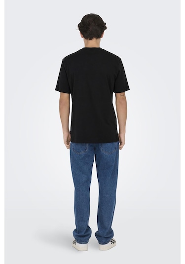 Only & Sons Erkek T Shirt 22028147 Siyah Siyah
