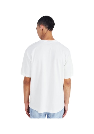 Only O Yaka Baskılı Erkek T-shirt Onsmanı Lıfe Rlx Hıdeout Ss Tee Beyaz