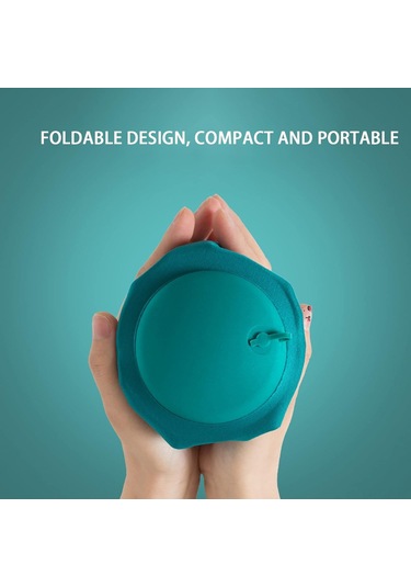 Geekyou Hızlı Şişirilebilir Floklu Seyahat Yastığı - Boyun Yorumu Azaltıcı, Ev/ofis/seyahat Uyumlu - Mavi Black