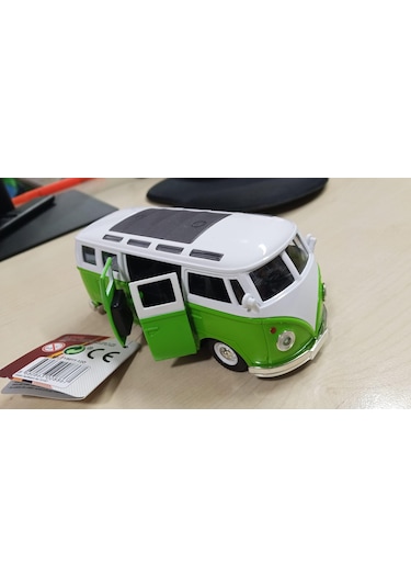 Oyuncak Metal Model 1 / 36 Çek Bırak Yeşil 1963 Volswagen T1 Bus Minibüs