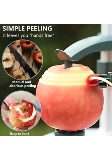 Novahub Elastik Kalınlık Ayarlı Beyaz Elektrikli Soyucu, Otomatik Meyve-sebze Soyucu, Mutfak Aracı, Kullanıcı Dostu Tasarım Beyaz