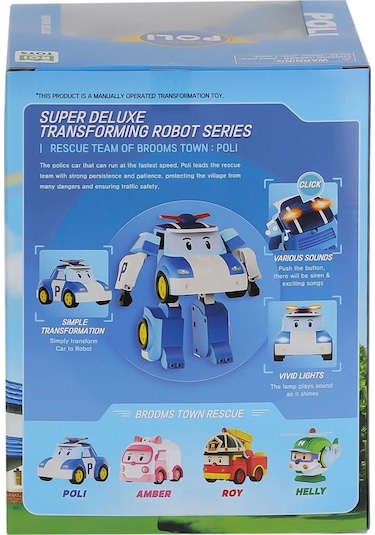 Polı Mrt-685 Sesli Ve Işıklı Robocar Poli Büyük Transforming Robot Poli Standart