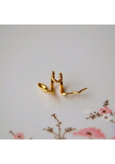 Gold Renkli Çelik Yılan Model Earcuff Yılan Sıkıştırma Kıkırdak K Renkli