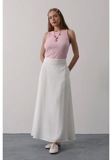 Keten Etek - Beyaz Beyaz