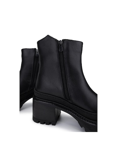 Tamer Tanca Kadın Hakiki Deri Siyah Casual Bot 945 4323 Bn Bot Sk24-25 Sıyah Siyah