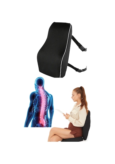 SimpleThePillow Visco Bel Yastığı Sırt Minderi Ortopedik Bel Minderi Yastık