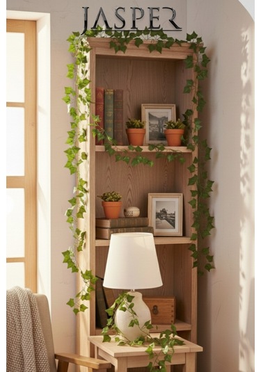 Jasper Dekoratif Yapay Sarmaşık 2.30 Metre Yeşil Yapraklı Yapay Sarmaşık Dekorasyon