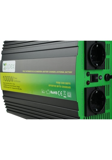 Nps1000-12 Apex 1000w Şarjlı Tam Sinüs İnverter 12v