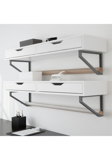 Ekby Alex Duvar Rafı 119x29 Cm, Beyaz