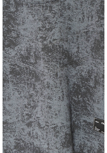 Kız Çocuk Oversıze Taytlı Kısa Kol Pamuk Takım Koyu Gri