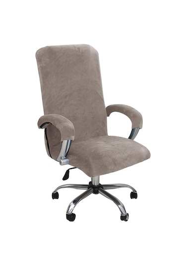 Ten Rengi 1 Takım Kadife Elastik Sandalye Kapak Kalınlaşmış Çıkarılabilir Xlwith Armrest