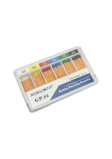 1 Kutu Diş Gutta Perka Noktası Diş Emici Gutta Percha Diş Kliniği Malzemesi 02 Konik Endodonti Chocolate